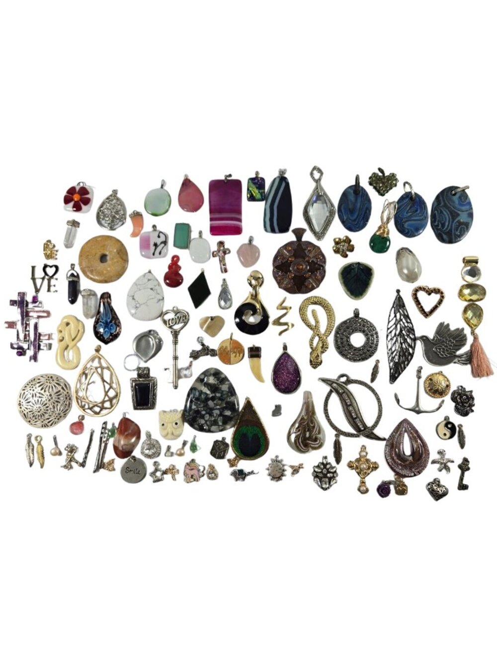 Charms And Pendants Jewelry Lot 100pc Crafting Repurpose